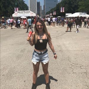 Light Blue Denim Shorts